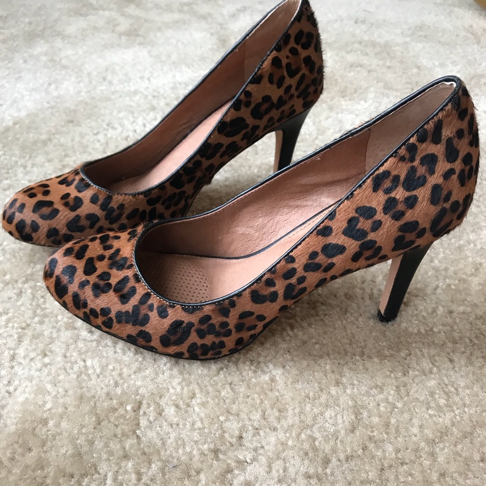 Corso Como Leopard Calf Hair Heels